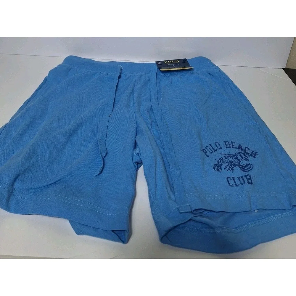 NWT Polo Ralph Lauren Beach Club Men Small Sleepwear Shorts Blue Lobster RN15763